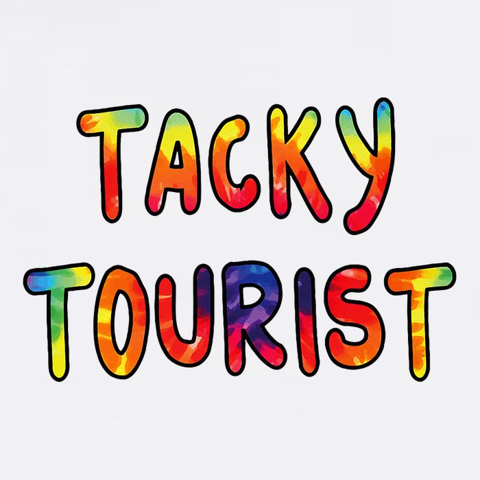 Vacation Tacky Tourist Costume Tie Dye Tacky Traveler Day Visor