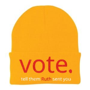 Vote Tell Them Ruth Sent You Funny American Women Saying Knit Cap Winter Beanie