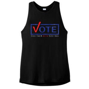 Vote Tell Them Ruth Sent You Feminist Distressed Ladies PosiCharge Tri-Blend Wicking Tank