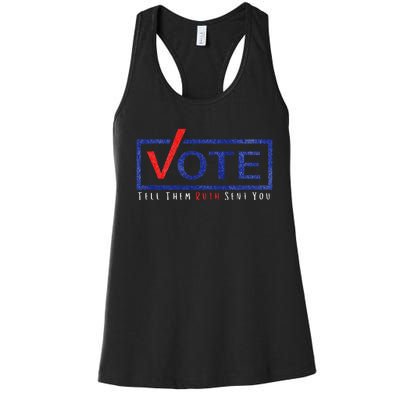 Vote Tell Them Ruth Sent You Feminist Distressed Women's Racerback Tank