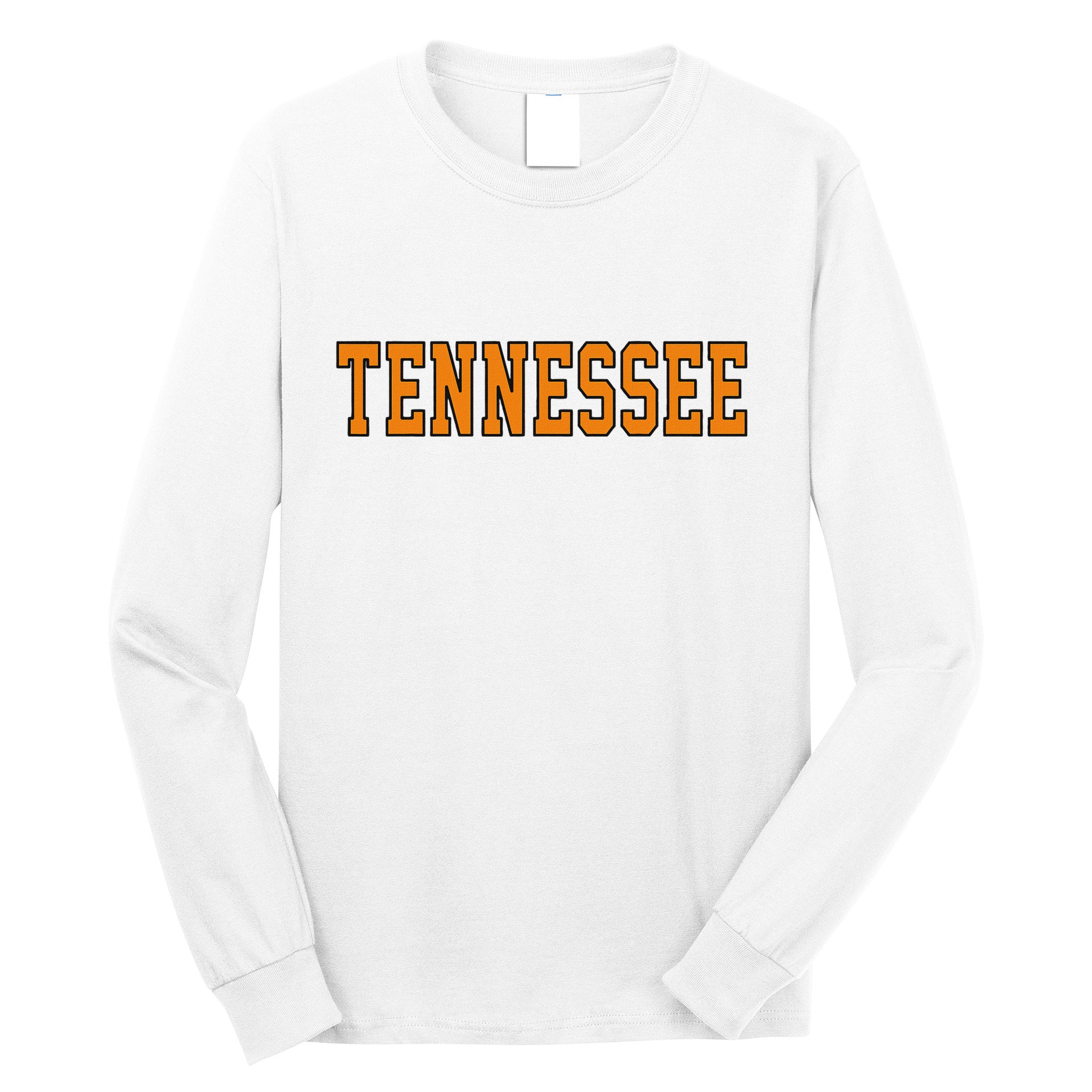 Vintage Tennessee Tennessee Women Retro Orange Long Sleeve Shirt