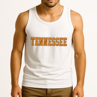 Vintage Tennessee Tennessee Women Retro Orange Tank Top