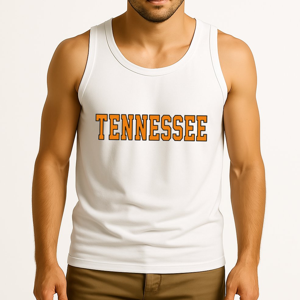 Vintage Tennessee Tennessee Women Retro Orange Tank Top