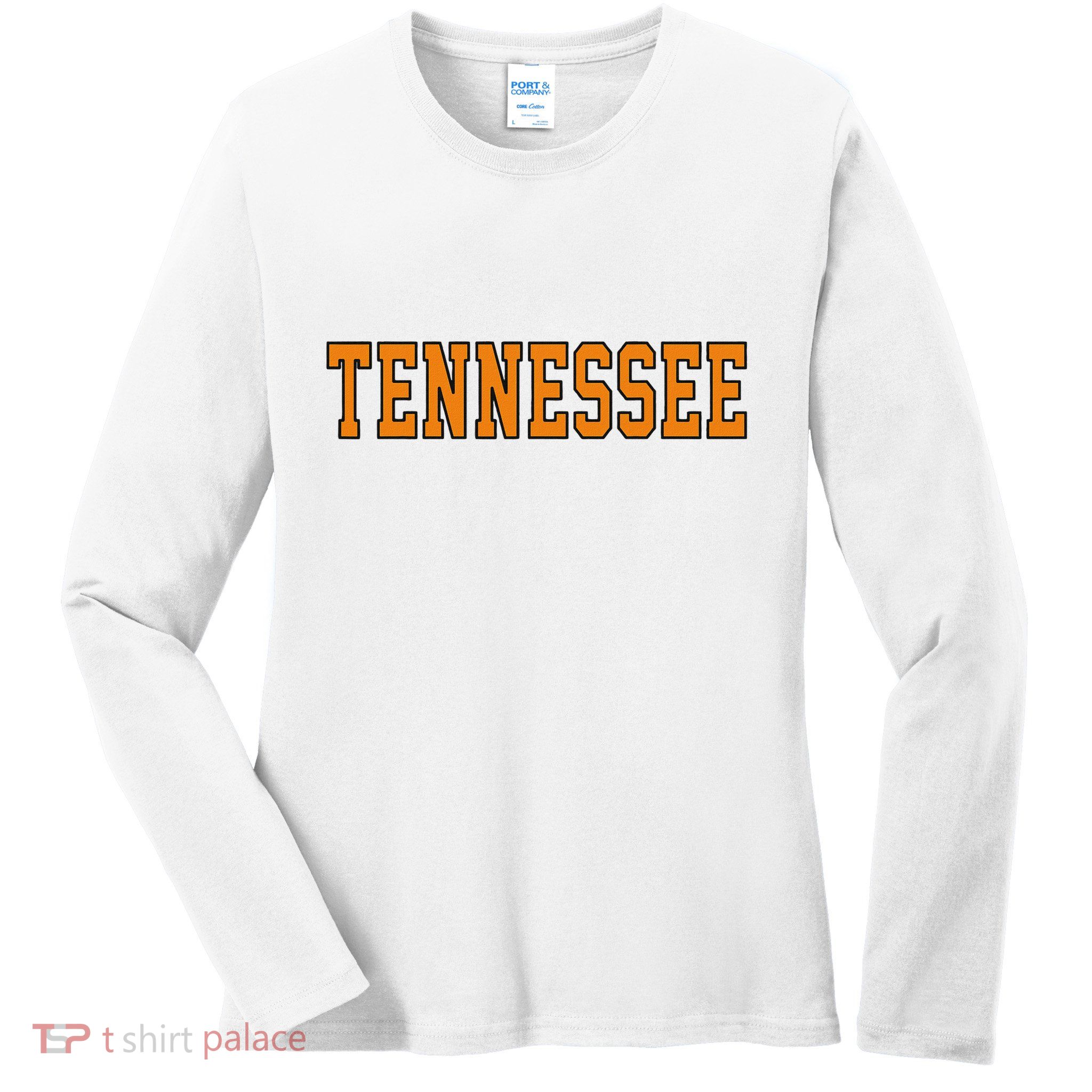 Vintage Tennessee Tennessee Women Retro Orange Ladies Long Sleeve Shirt