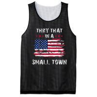 Vintage Try That In My Town American Flag Mesh Reversible Basketball Jersey Tank