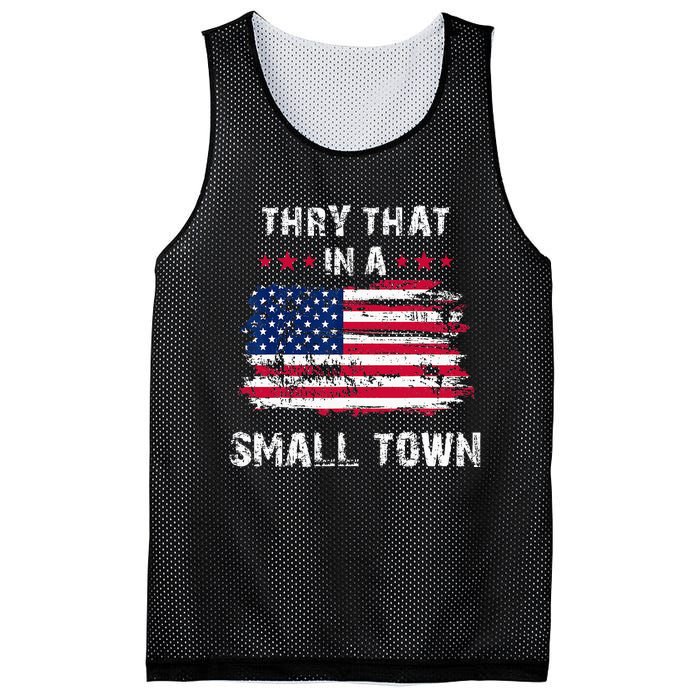 Vintage Try That In My Town American Flag Mesh Reversible Basketball Jersey Tank