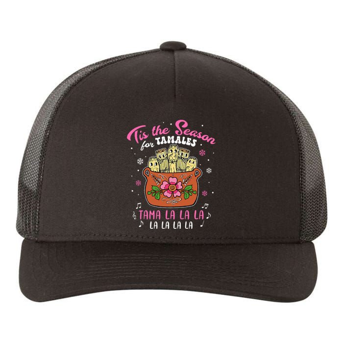 Vintage Tis The Season For Tamales Christmas Mexican Food Yupoong Adult 5-Panel Trucker Hat