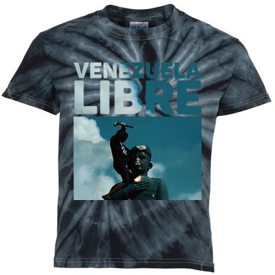 Venezuela To The End Fall Of The Statue Of Chavez Kids Tie-Dye T-Shirt