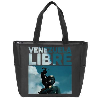 Venezuela To The End Fall Of The Statue Of Chavez Zip Tote Bag