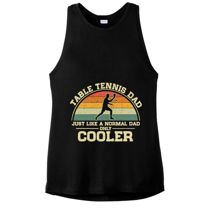Vintage Table Tennis Dad Just Like A Normal Dad Only Cooler Ladies PosiCharge Tri-Blend Wicking Tank