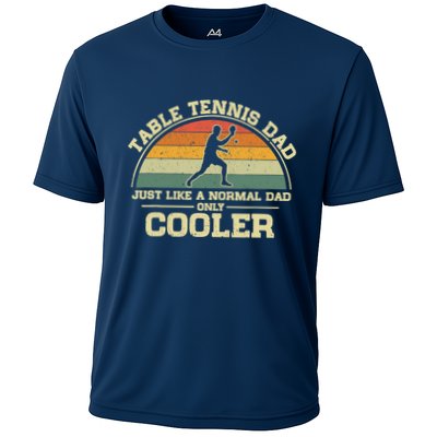 Vintage Table Tennis Dad Just Like A Normal Dad Only Cooler Performance Shirt