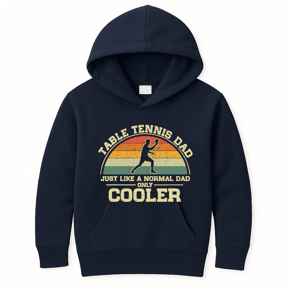 Vintage Table Tennis Dad Just Like A Normal Dad Only Cooler Kids Hoodie