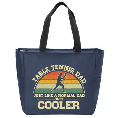 Vintage Table Tennis Dad Just Like A Normal Dad Only Cooler Zip Tote Bag