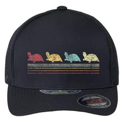 Vintage Tortoises Turtle Lover Funny Tortoise Retro Flexfit Unipanel Trucker Cap