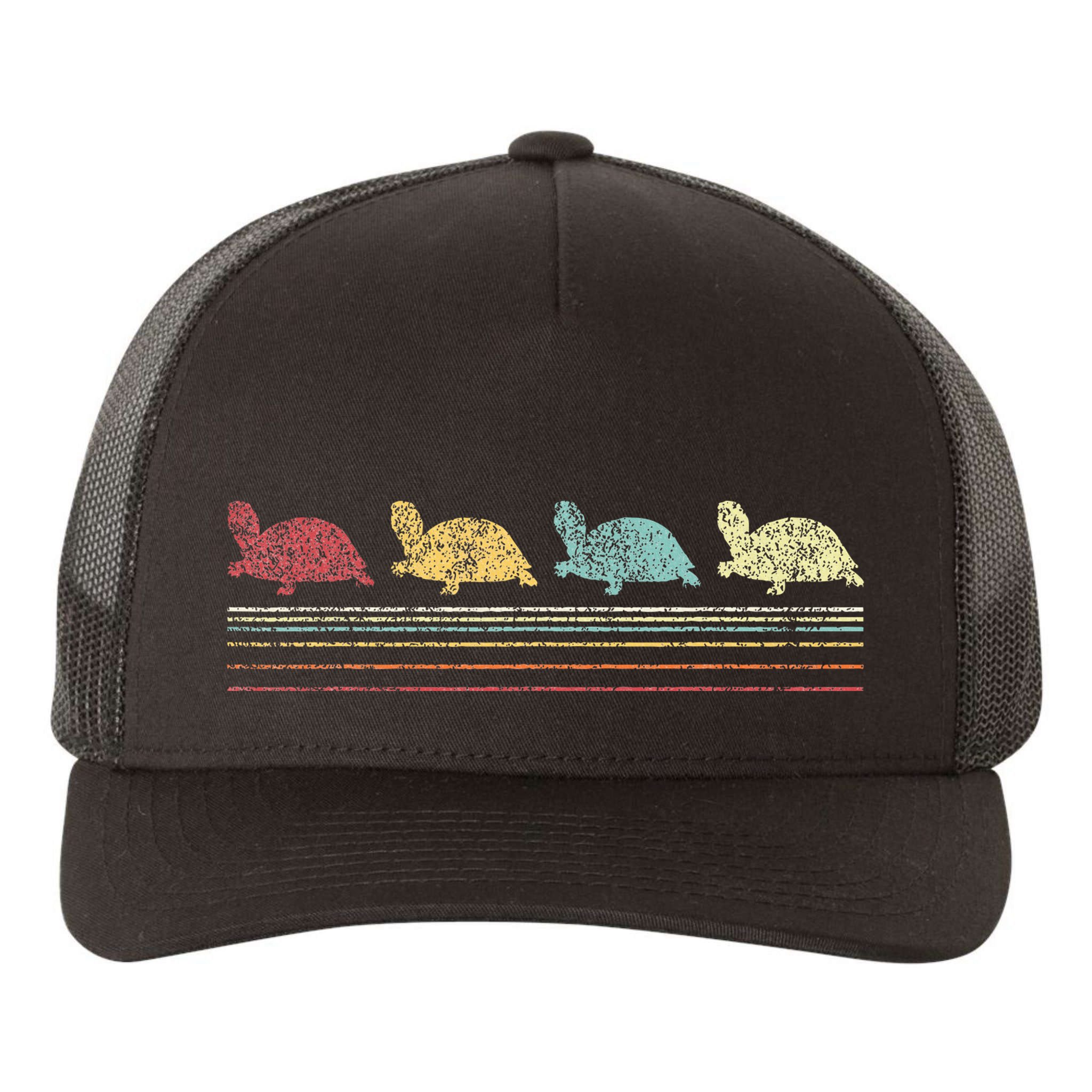 Vintage Tortoises Turtle Lover Funny Tortoise Retro Yupoong Adult 5-Panel Trucker Hat