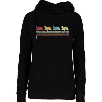 Vintage Tortoises Turtle Lover Funny Tortoise Retro Womens Funnel Neck Pullover Hood