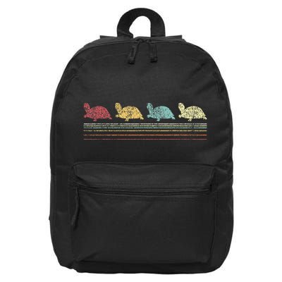 Vintage Tortoises Turtle Lover Funny Tortoise Retro 16 in Basic Backpack