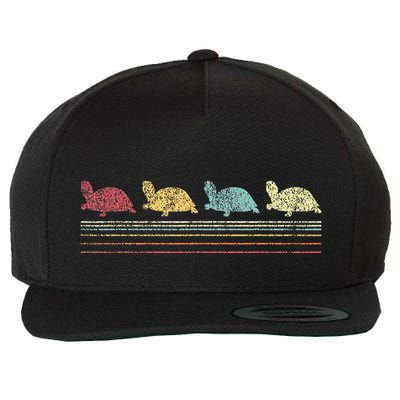 Vintage Tortoises Turtle Lover Funny Tortoise Retro Wool Snapback Cap