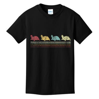 Vintage Tortoises Turtle Lover Funny Tortoise Retro Kids T-Shirt