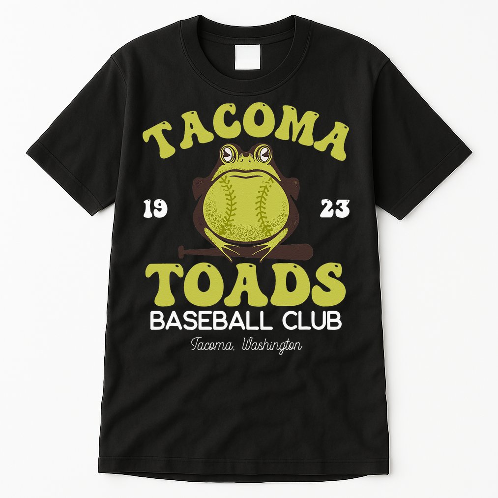 Vintage Tacoma Toads Retro Minor League Baseball Team Tall T-Shirt