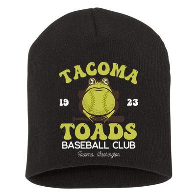 Vintage Tacoma Toads Retro Minor League Baseball Team Short Acrylic Beanie