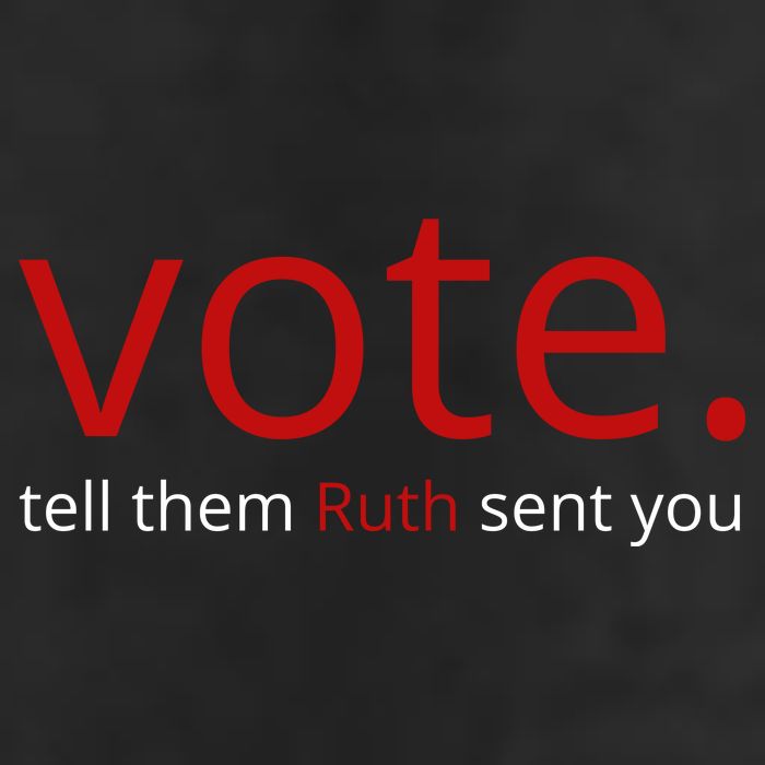 Vote Tell Them Ruth Sent You Funny 25L Jumbo Tote