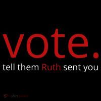 Vote Tell Them Ruth Sent You Funny Pom Pom 12in Knit Beanie