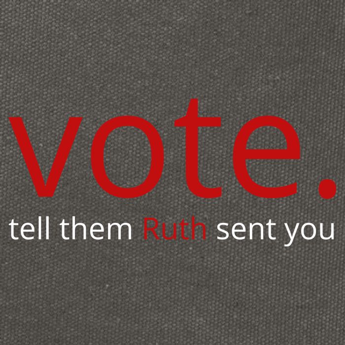 Vote Tell Them Ruth Sent You Funny Cotton Canvas Backpack