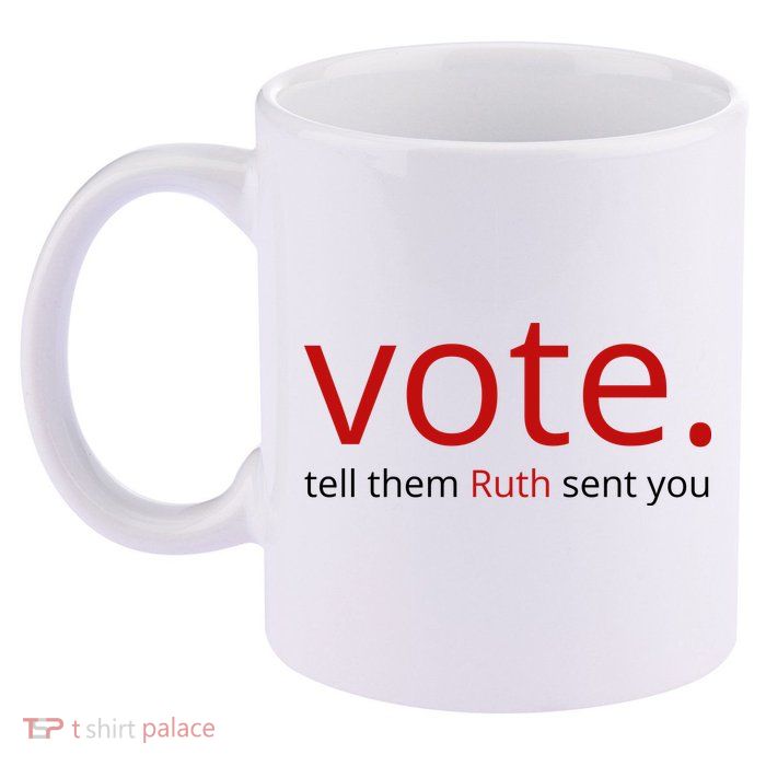 Vote Tell Them Ruth Sent You Funny 11oz C Handle Ceramic Mug