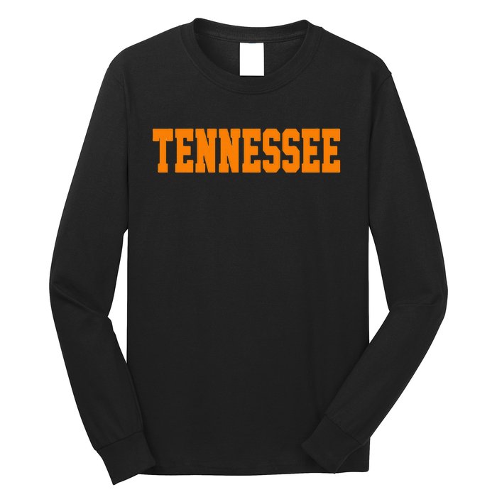 Vintage Tennessee Tennessee Retro Orange Long Sleeve Shirt