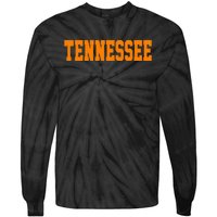 Vintage Tennessee Tennessee Retro Orange Tie-Dye Long Sleeve Shirt