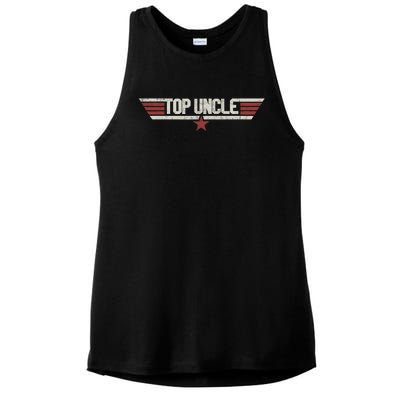 Vintage Top Uncle Funny Classic 80s Gifts Uncle Veteran 1980 Ladies PosiCharge Tri-Blend Wicking Tank