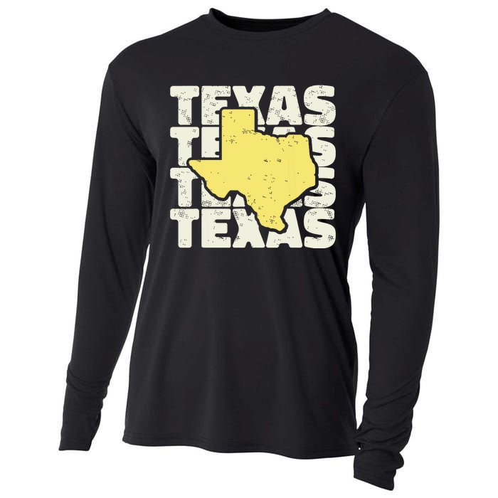 Vintage Texas Usa State Cooling Performance Long Sleeve Crew