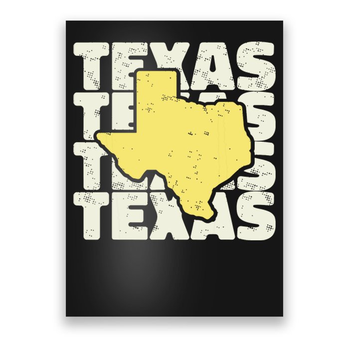 Vintage Texas Usa State Poster