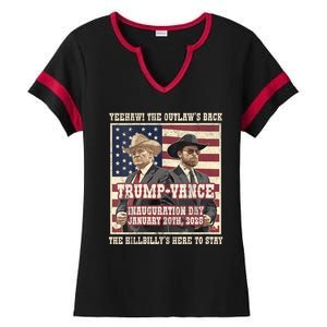 Victory Trump Vance 2024 Outlaw Hillbily Inauguration Ladies Halftime Notch Neck Tee