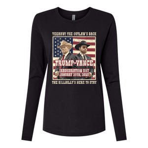 Victory Trump Vance 2024 Outlaw Hillbily Inauguration Womens Cotton Relaxed Long Sleeve T-Shirt