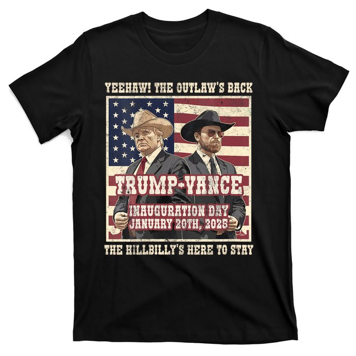 Victory Trump Vance 2024 Outlaw Hillbily Inauguration T-Shirt