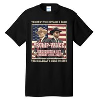 Victory Trump Vance 2024 Outlaw Hillbily Inauguration Tall T-Shirt