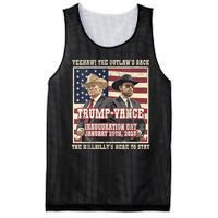 Victory Trump Vance 2024 Outlaw Hillbily Inauguration Mesh Reversible Basketball Jersey Tank