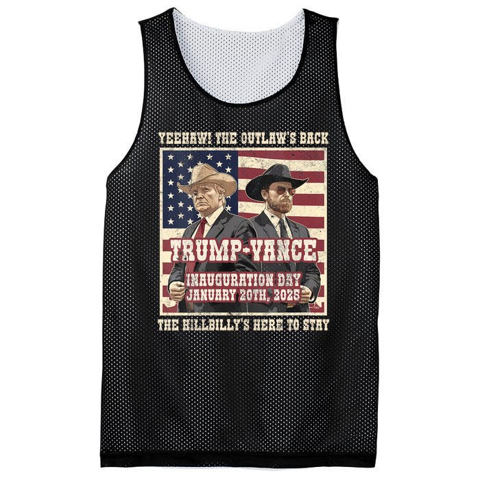 Victory Trump Vance 2024 Outlaw Hillbily Inauguration Mesh Reversible Basketball Jersey Tank