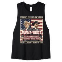 Victory Trump Vance 2024 Outlaw Hillbily Inauguration Women's Racerback Cropped Tank