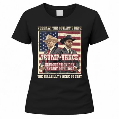 Victory Trump Vance 2024 Outlaw Hillbily Inauguration Women's T-Shirt