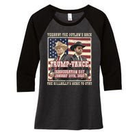 Victory Trump Vance 2024 Outlaw Hillbily Inauguration Women's Tri-Blend 3/4-Sleeve Raglan Shirt