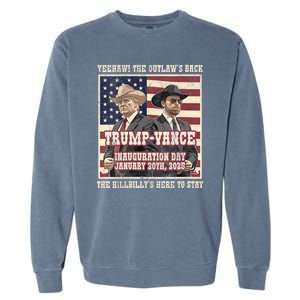 Victory Trump Vance 2024 Outlaw Hillbily Inauguration Garment-Dyed Sweatshirt