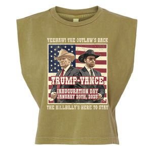 Victory Trump Vance 2024 Outlaw Hillbily Inauguration Garment-Dyed Women's Muscle Tee