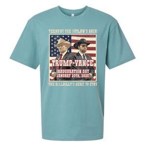 Victory Trump Vance 2024 Outlaw Hillbily Inauguration Sueded Cloud Jersey T-Shirt