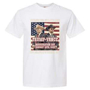 Victory Trump Vance 2024 Outlaw Hillbily Inauguration Garment-Dyed Heavyweight T-Shirt