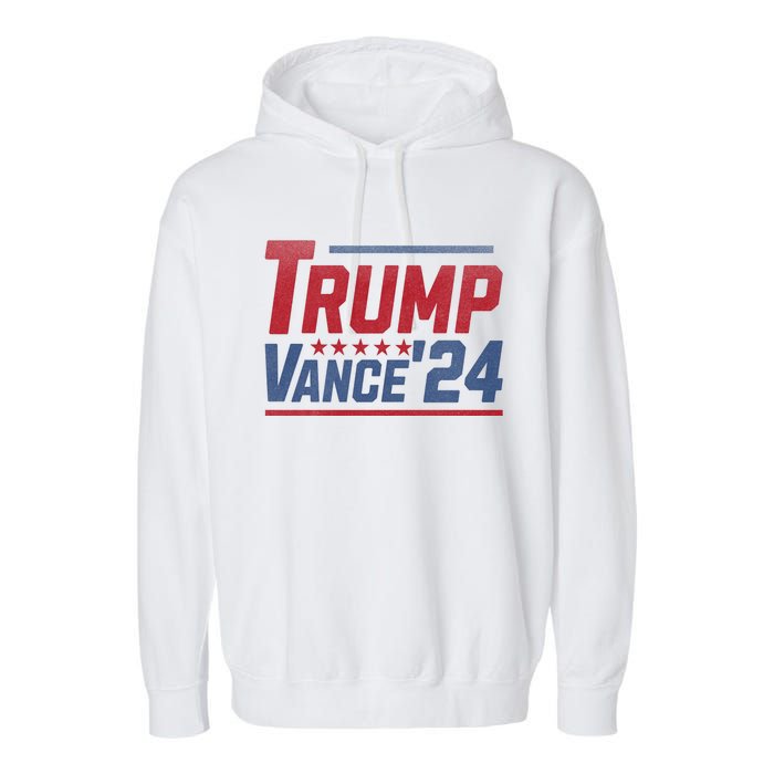 Vintage Trump Vance 24 Make America Great Again Usa Election Garment-Dyed Fleece Hoodie