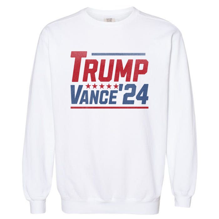 Vintage Trump Vance 24 Make America Great Again Usa Election Garment-Dyed Sweatshirt