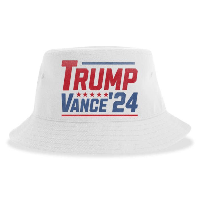 Vintage Trump Vance 24 Make America Great Again Usa Election Sustainable Bucket Hat